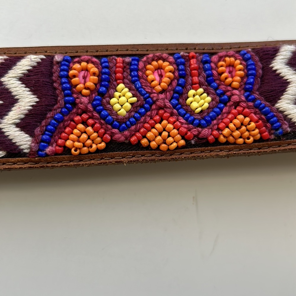Lucky Brand Tan and Multicolor Embroidered Belt - Picture 5 of 9